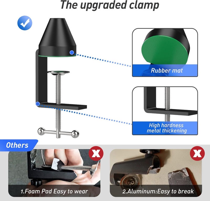 SUNMON SoloCast Boom arm for HyperX, Microphone Stand for HyperX SoloCast – Mic arm Upgrade C Desk Clamp, 2 Cable Ties, Mic Cover Compatible with HyperX SoloCast by - Image 5